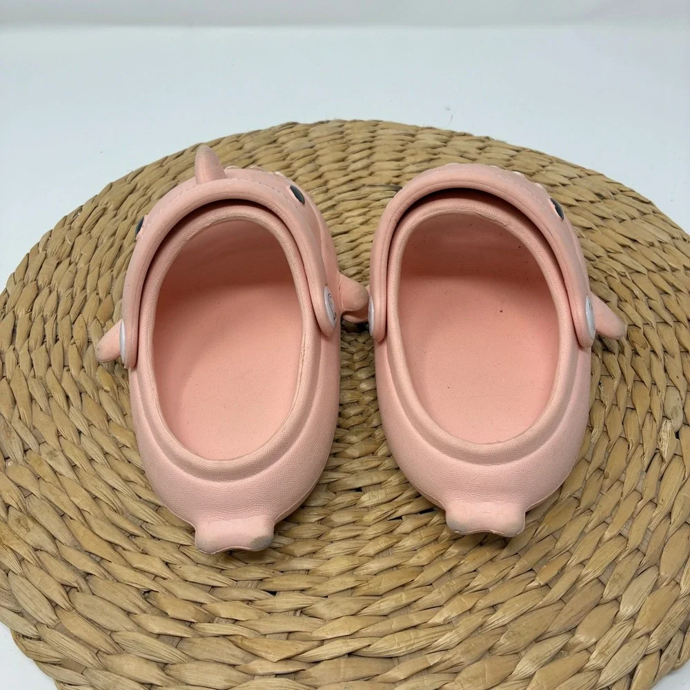 Toddler Shark Clogs Pink Size 150 Summer Beach Pool Water Shoes Slides Slip On
